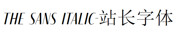 the sans Italic字体转换